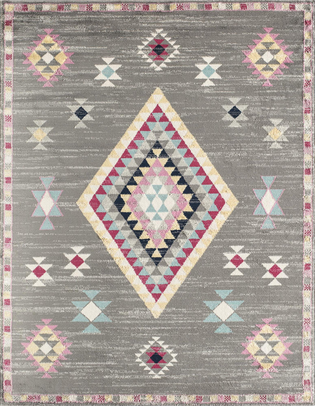 Contemporary Soleil Sahara gray rug -  Dark Gray  -  8'0"x10'0"