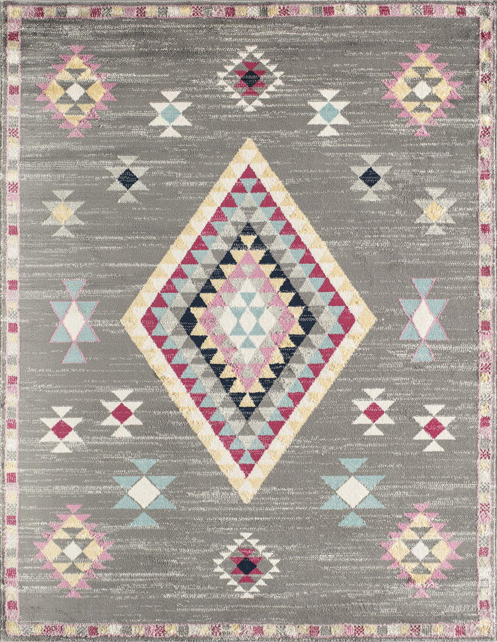 Contemporary Soleil Sahara gray rug -  Dark Gray  -  8'0"x10'0"