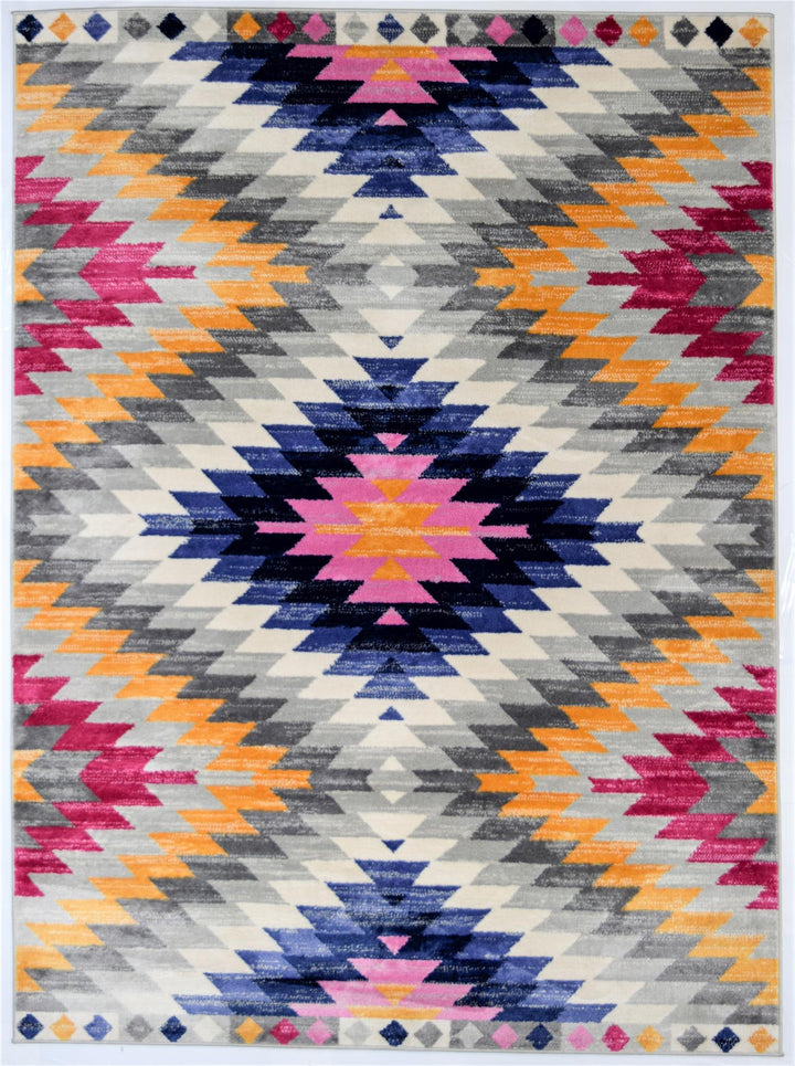 Moroccan tribal patterns in gold -  Gold  -  5'3"x7'0"