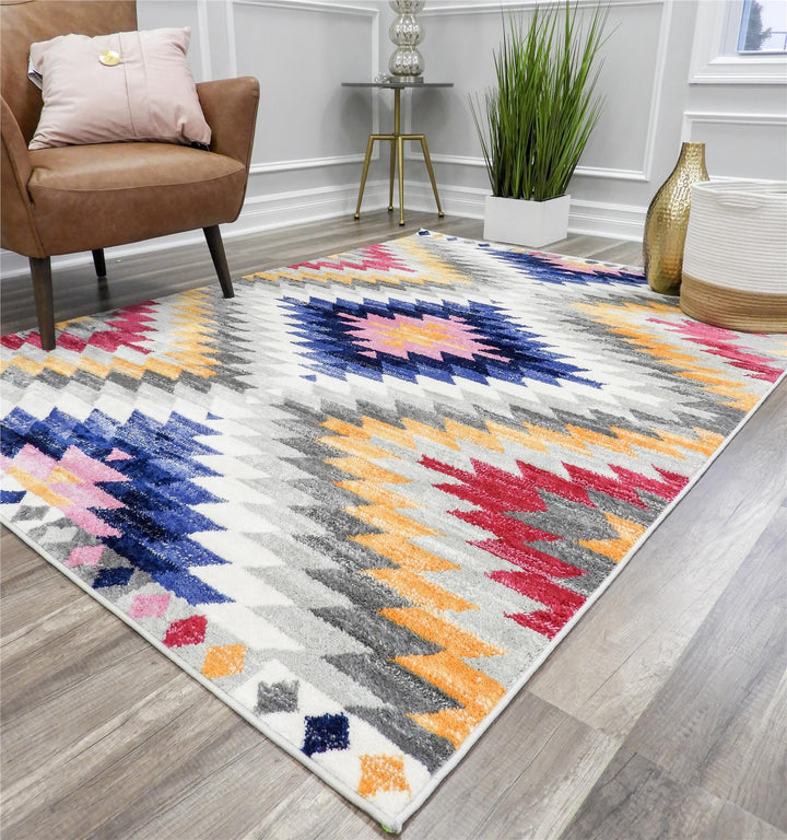 Soleil tribal Moroccan living room rug -  Gold  -  5'3"x7'0"