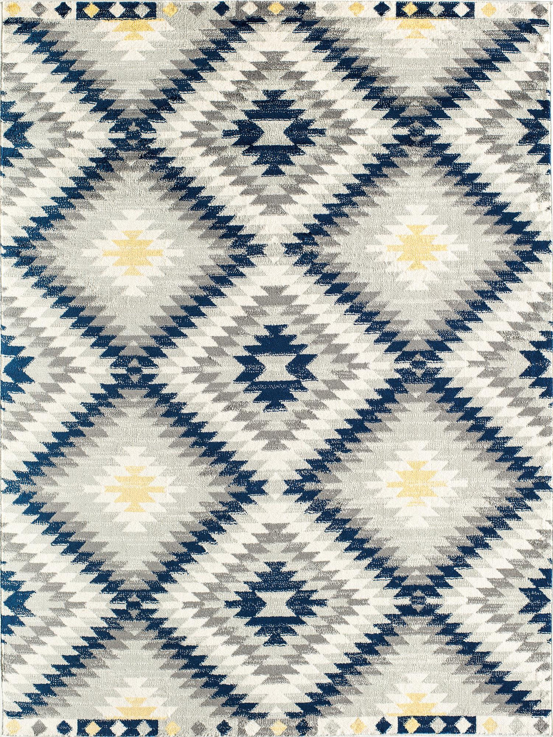 Soleil Kilim Navy Tribal Moroccan navy Area Rug  -  Navy  -  8'0"x10'0"