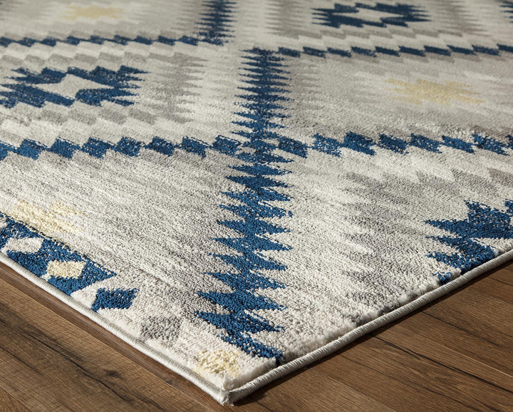Traditional Moroccan navy rug by Soleil -  Navy  -  8'0"x10'0"