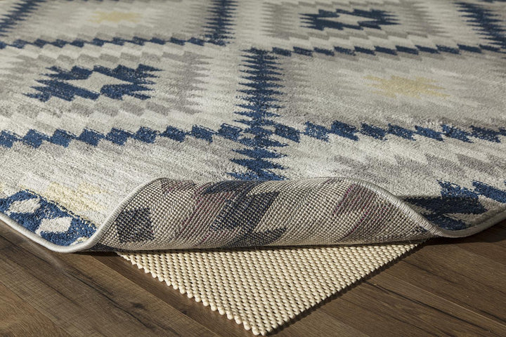 Statement-making navy tribal Moroccan rug -  Navy  -  8'0"x10'0"