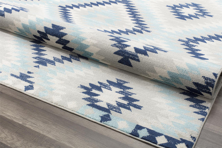 Authentic ice blue Soleil area rug -  Blue  -  8'0"x10'0"