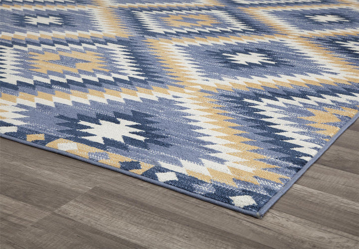 Chic blue rug for modern homes -  Blue  -  8'0"x10'0"