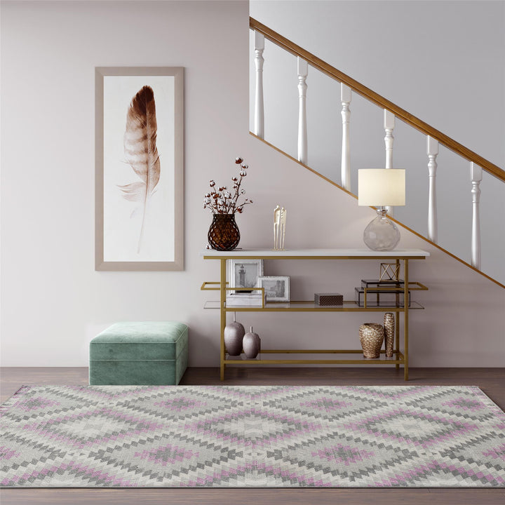 Soleil taffy design in gray tribal pattern -  Gray  -  8'0"x10'0"