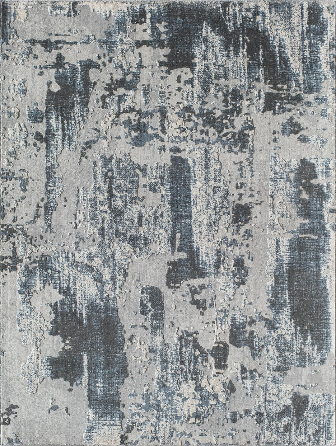 Astor Silver Transitional Abstract Area Rug  -  Silver  -  5'3"x7'0"