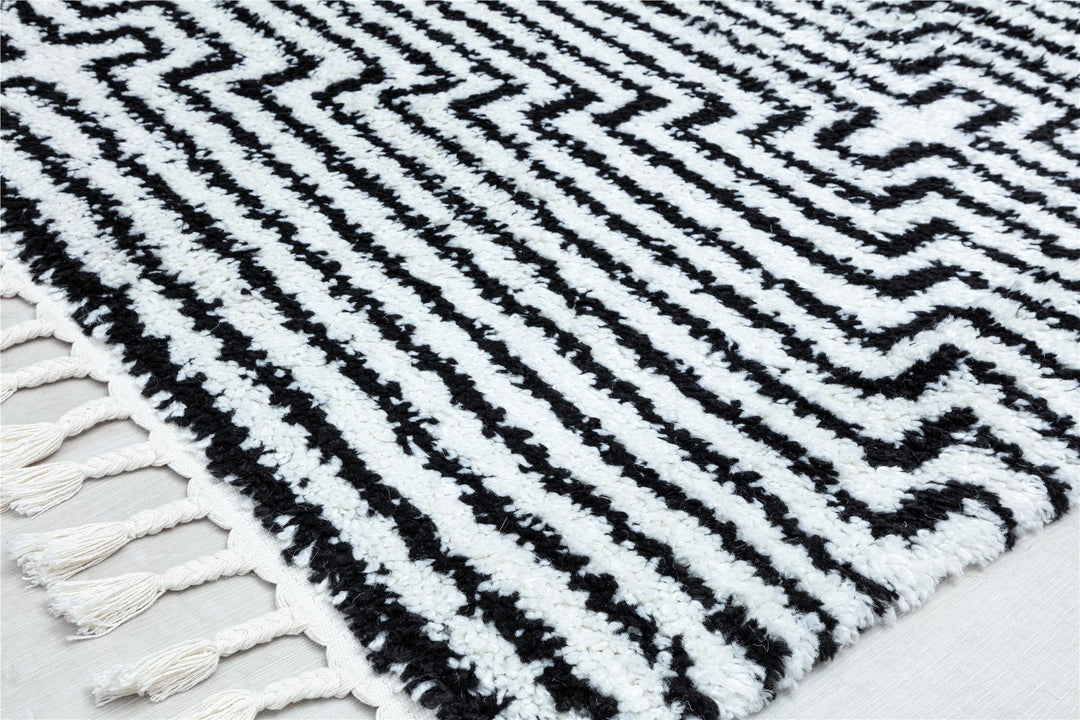White modern rug for minimalist homes -  White  -  5'0"x7'0"