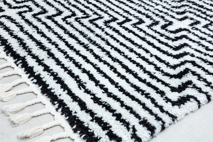 White modern rug for minimalist homes -  White  -  5'0"x7'0"