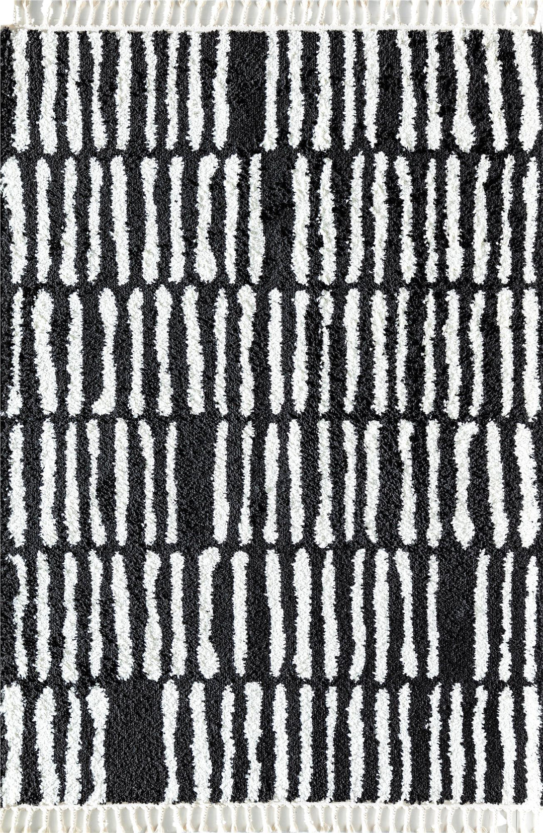 Monochrome black and gray rugs -  Black  -  5'0"x7'0"