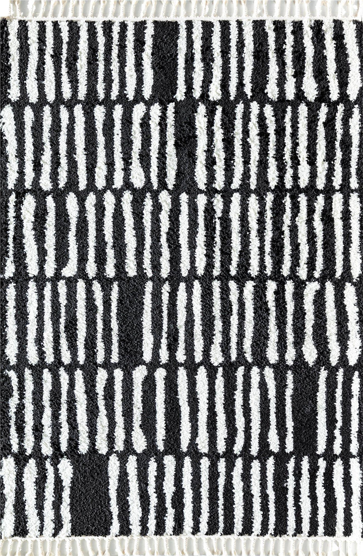 Monochrome black and gray rugs -  Black  -  5'0"x7'0"