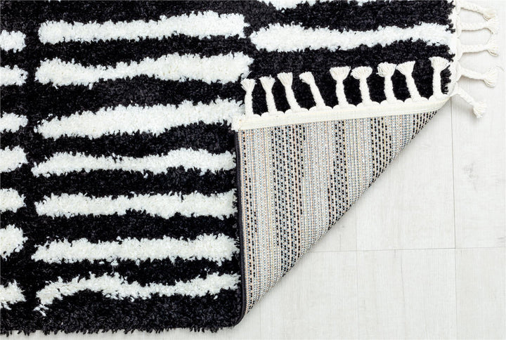 Stormy night design modern rugs -  Black  -  8'0"x10'0"