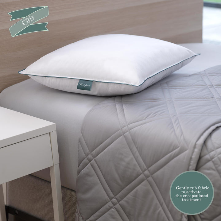 Comfortable sleep with Better Rest CBD pillow -  White  -  King