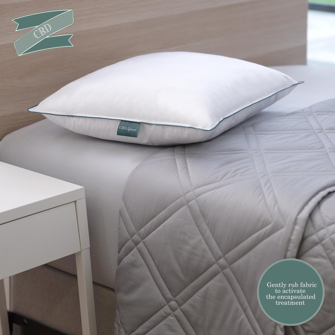 CBD infused pillow for better rest -  White  -  Standard