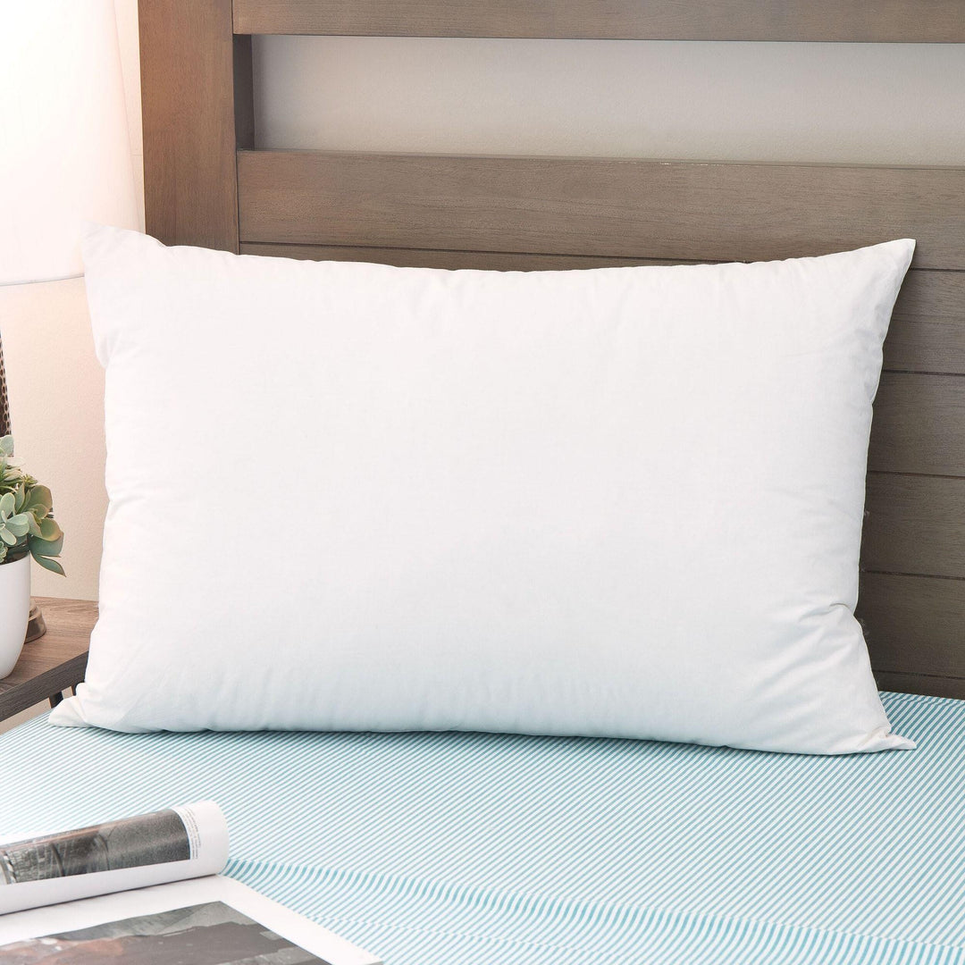 Premium cotton pillow for quality sleep -  White  -  Queen