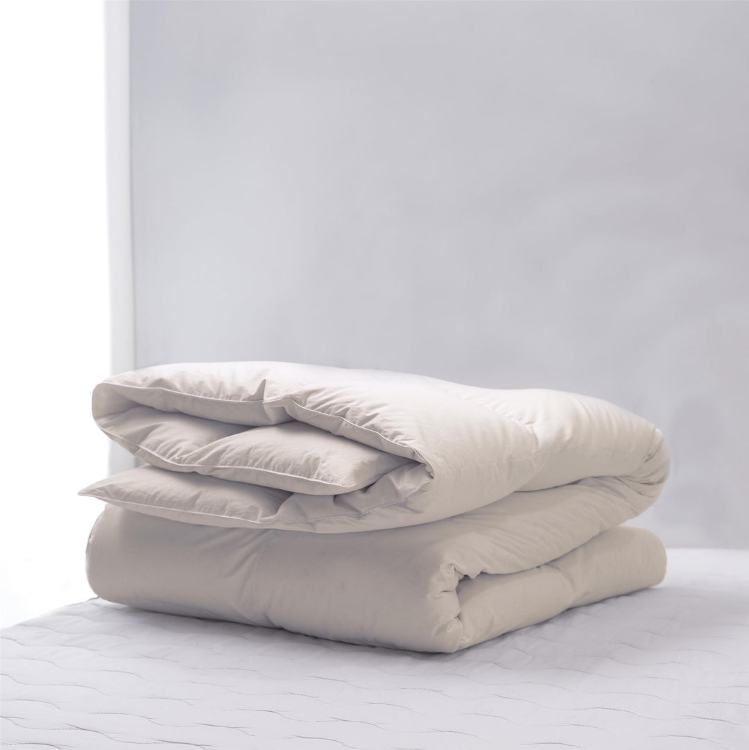 Honest Unbleached Organic Cotton Down Alternative Pillow  -  Beige  -  Queen