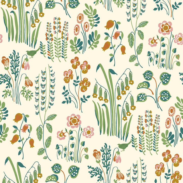 Tallulah Belle Multicolor Peel and Stick Wallpaper - Kiwi Green