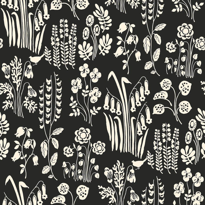 Tallulah Belle Black Peel and Stick Wallpaper - Black