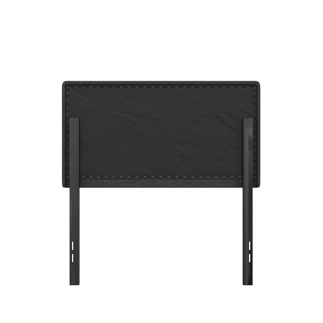 Tyler Linen Upholstered Square Tufted Headboard with Adjustable Height - Gray - Twin
