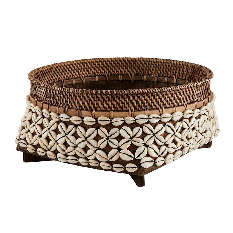 Set of 3 rattan decorative baskets -  Brown