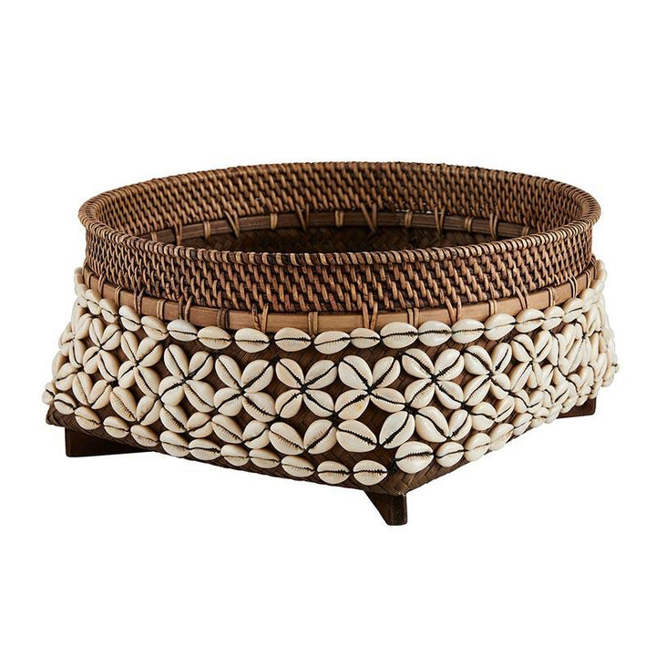 Set of 3 rattan decorative baskets -  Brown