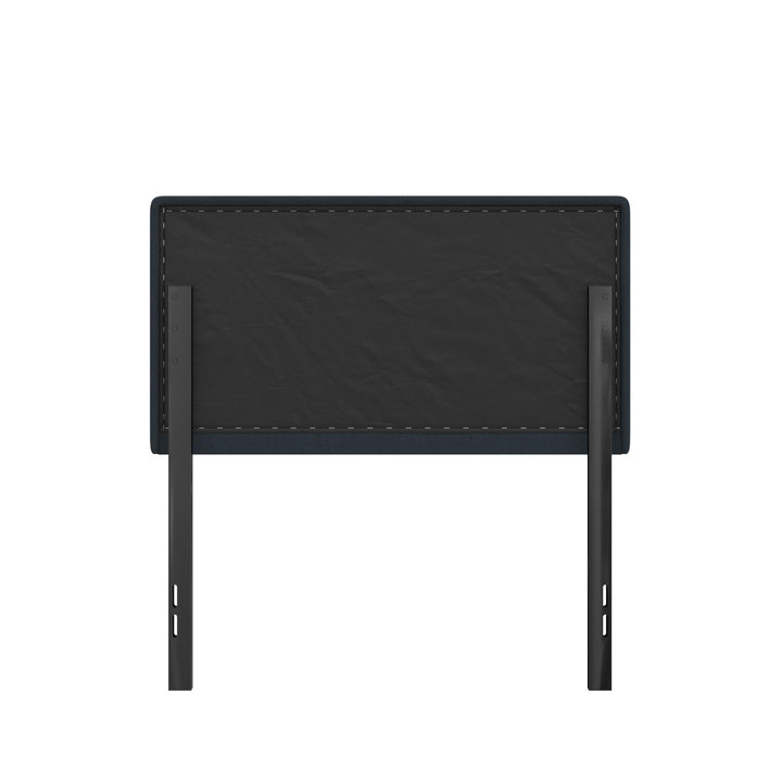 Tyler Linen Upholstered Square Tufted Headboard with Adjustable Height - Blue - Twin