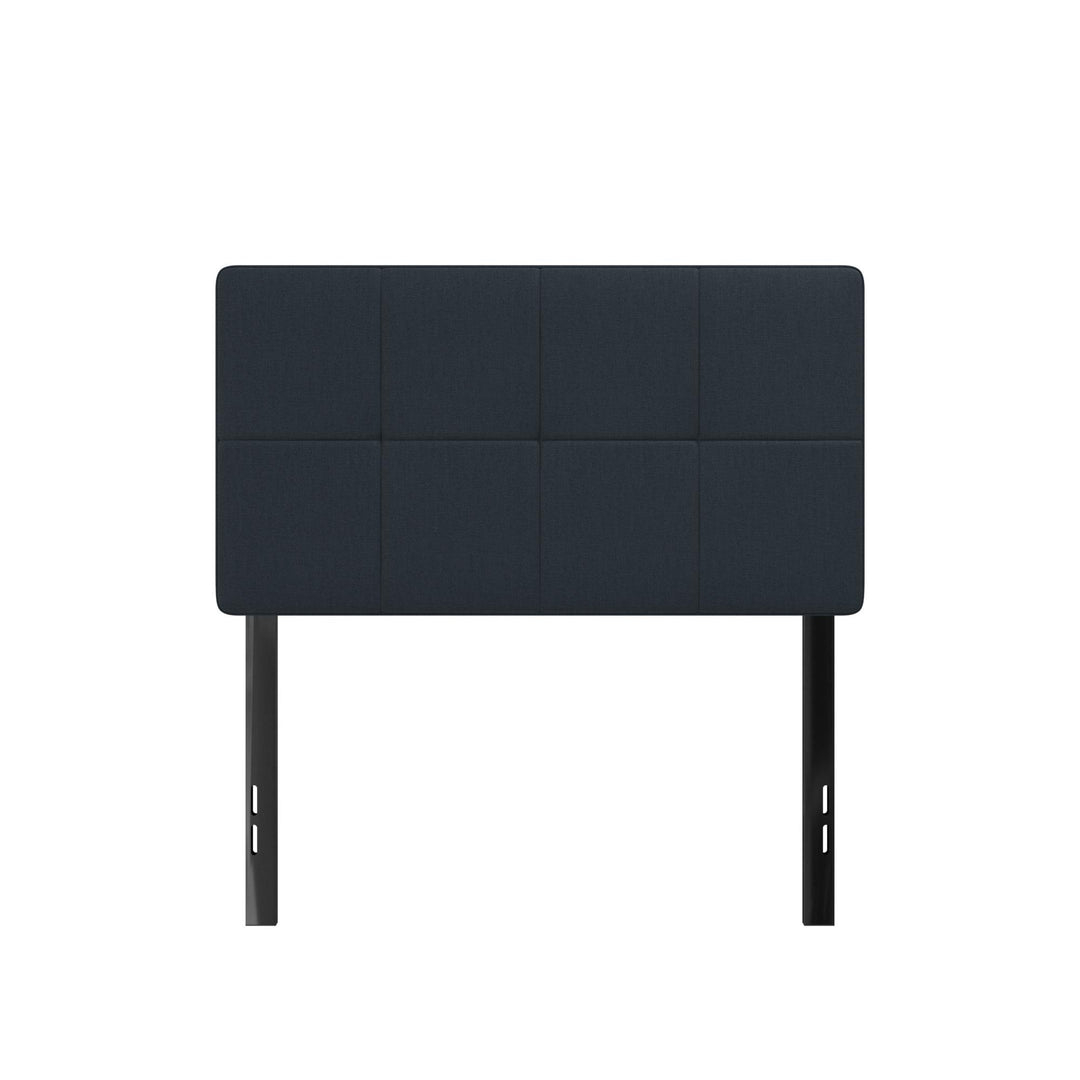 Tyler Linen Upholstered Square Tufted Headboard with Adjustable Height - Blue - Twin