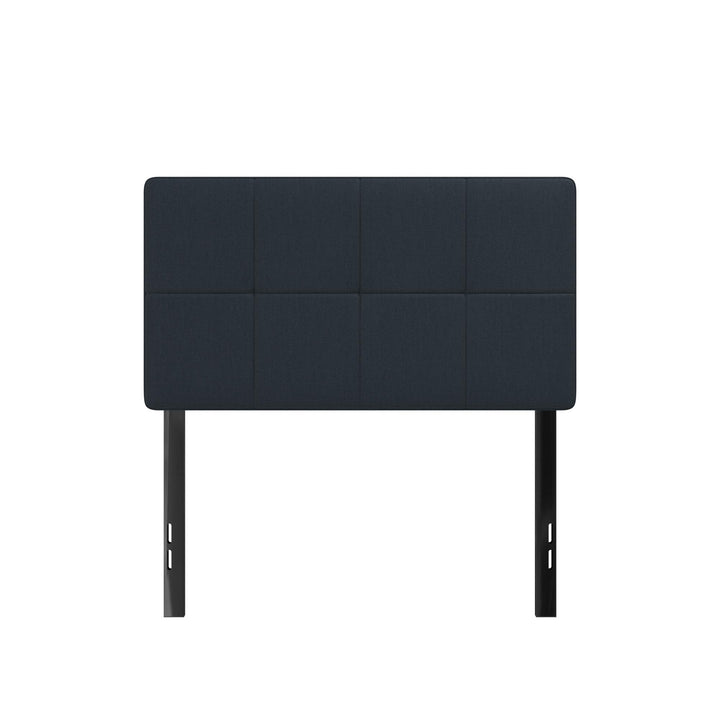 Tyler Linen Upholstered Square Tufted Headboard with Adjustable Height - Blue - Twin