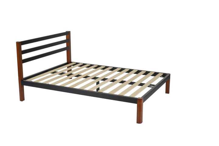 Baja Metal Platform Bed Frame with Slats - Black - Full