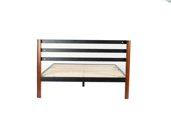 Baja Metal Platform Bed Frame with Slats - Black - Full