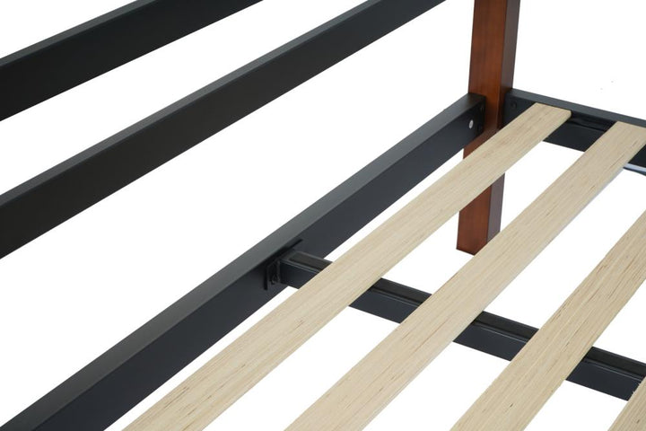 Baja Metal Platform Bed Frame with Slats - Black - Full