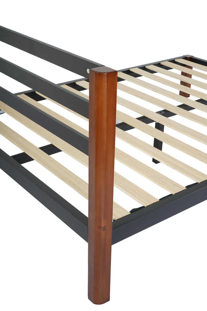 Baja Metal Platform Bed Frame with Slats - Black - Full