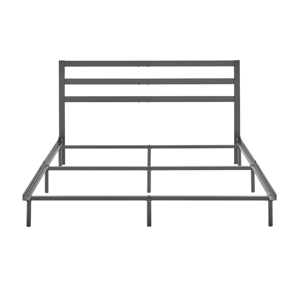 Juneau Metal Platform Bed Frame with Slats - Black - Full