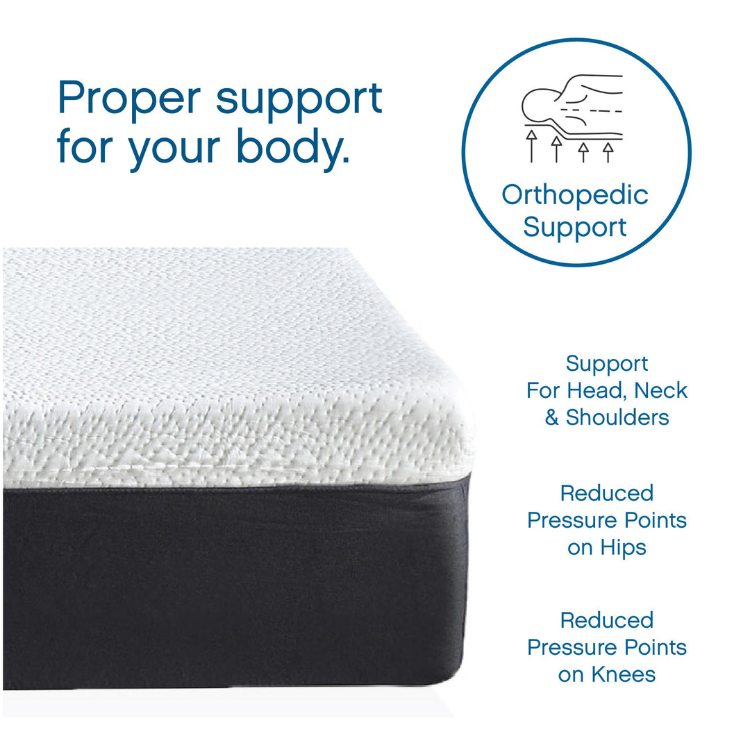 12 Inch Cool Gel Memory Foam Mattress with CertiPUR US Certification - N/A - Full