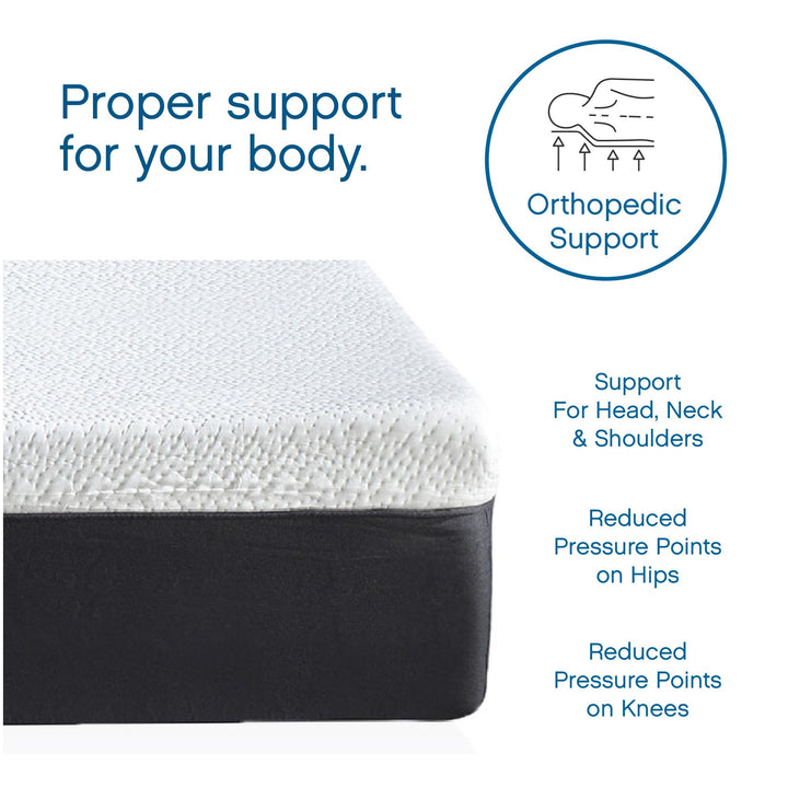12 Inch Cool Gel Memory Foam Mattress with CertiPUR US Certification - N/A - Full