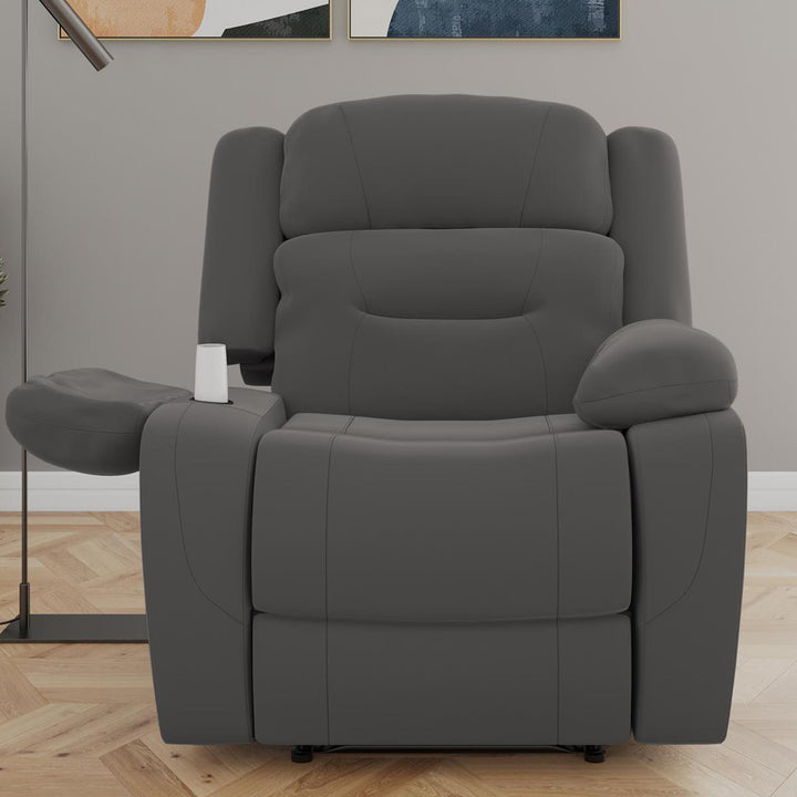 Miller Recliner with Hidden Cupholders - Gray