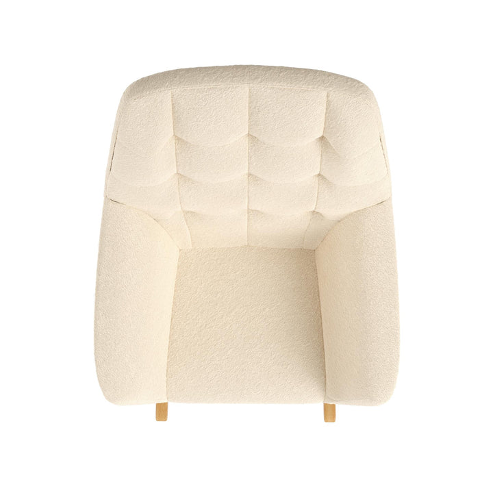 Raven Upholstered Rocker - Ivory Boucle
