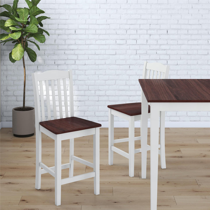 Shiloh 3-Piece Counter Height Dining Set - Rustic Brown