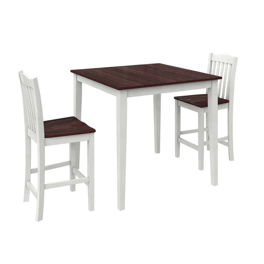 Shiloh 3-Piece Counter Height Dining Set - Rustic Brown