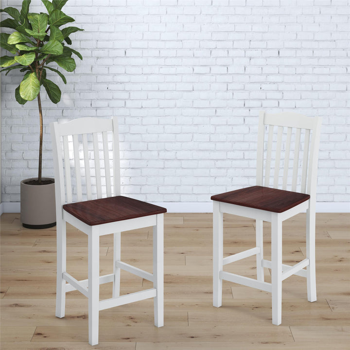 Shiloh Counter Height Dining Chair, Set of 2 - Rustic Brown - Set of 2