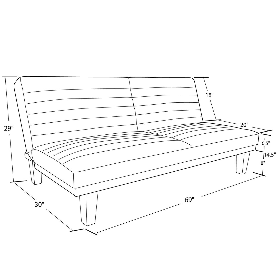 Donna Futon with Modern Design -  Tan