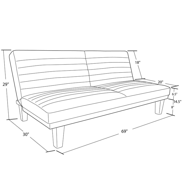 Donna Futon with Modern Design -  Tan