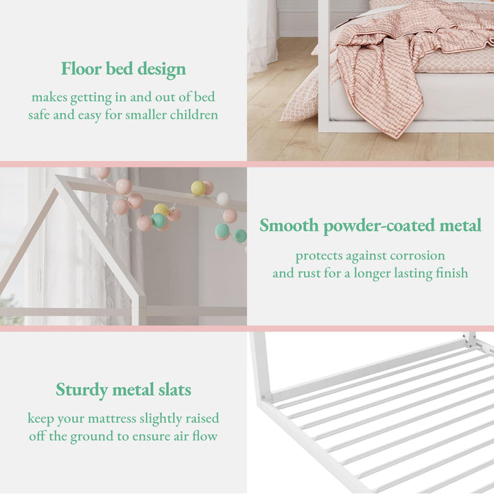 Skyler Montessori Bed with Signature Sleep Tranquility 6" Coil Mattress - Off White - Twin