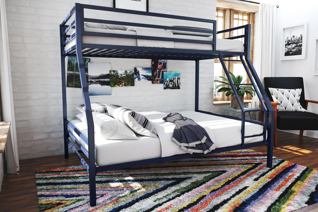 Maxwell twin-over-full bunk bed -  Navy 