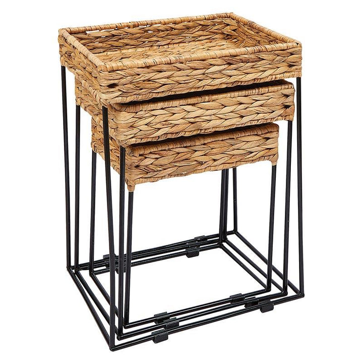 Seagrass Nesting Tables, Set of 3 - Wheat