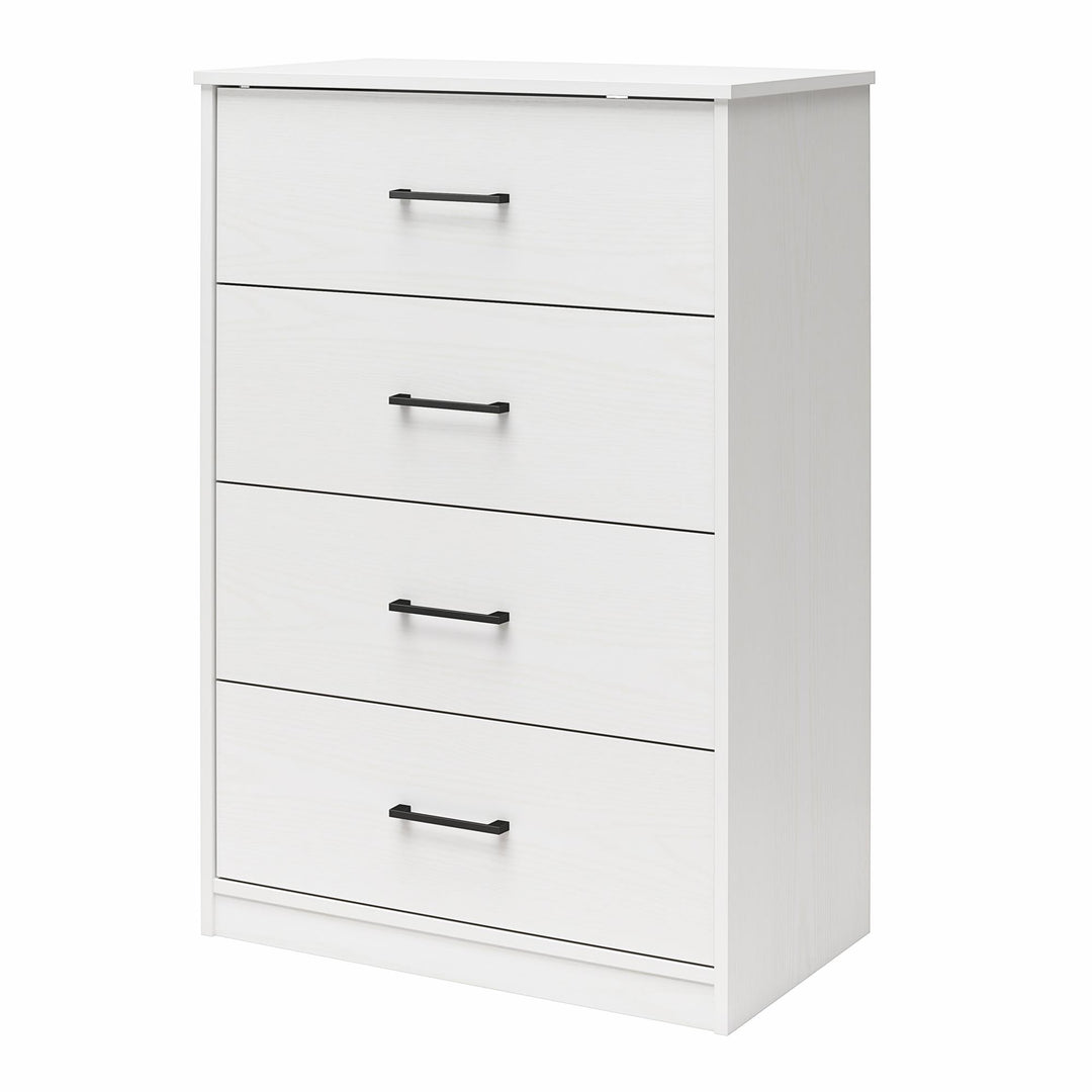 BrEZ Build Pearce 4 Drawer Dresser - White - 4 Drawer