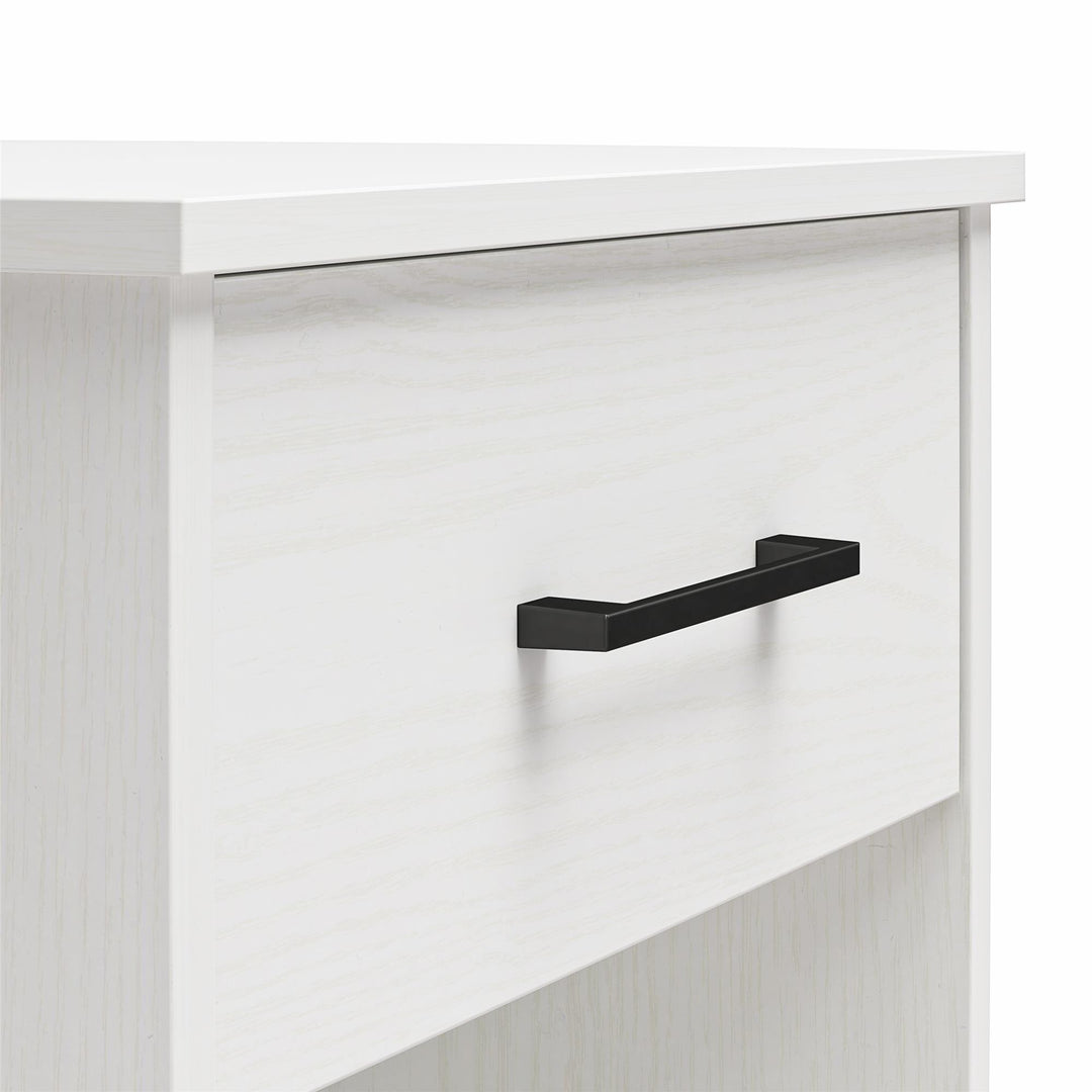 Easy Build Pearce Nightstand with Drawer with Interlocking SwitchLock™ System - White