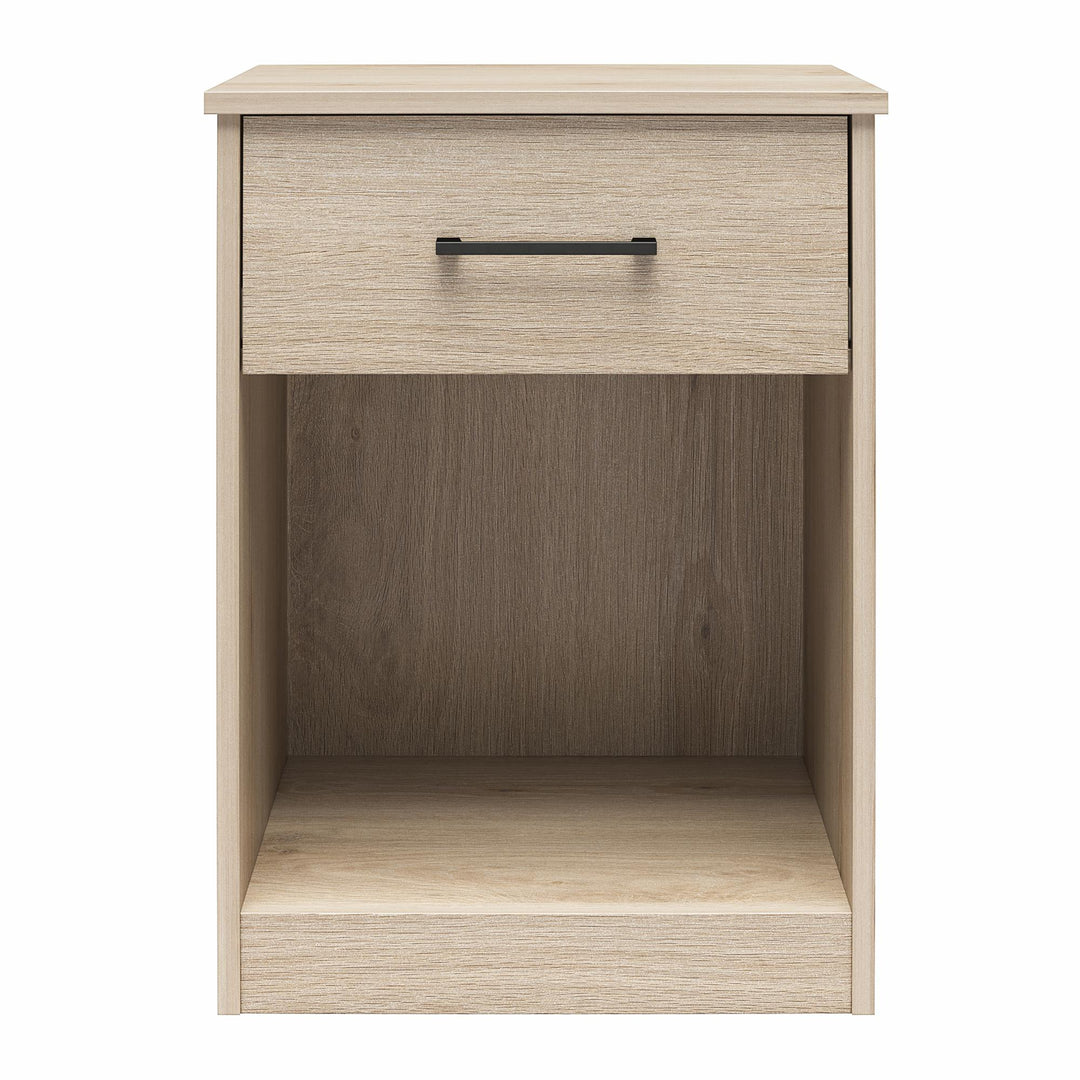 Easy Build Pearce Nightstand with Drawer with Interlocking SwitchLock™ System - Blonde Oak
