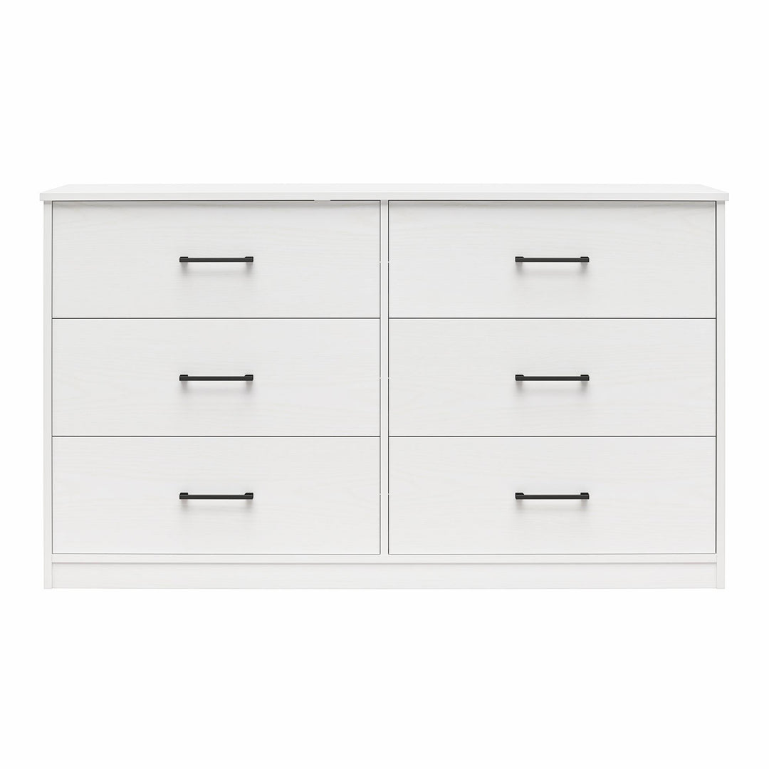 Easy Build Pearce Wide 6 Drawer Dresser with Interlocking SwitchLock™ System - White - 6 Drawer