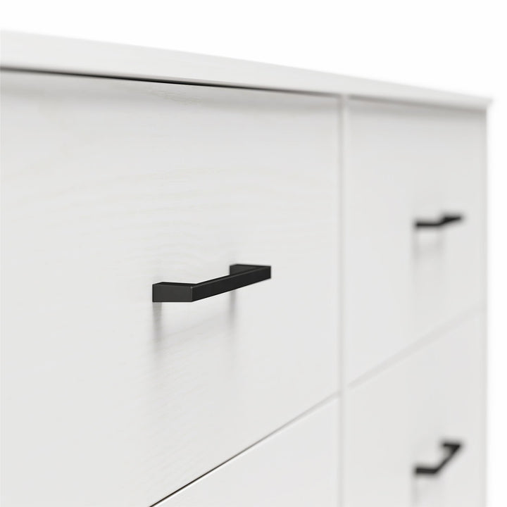 Easy Build Pearce Wide 6 Drawer Dresser with Interlocking SwitchLock™ System - White - 6 Drawer